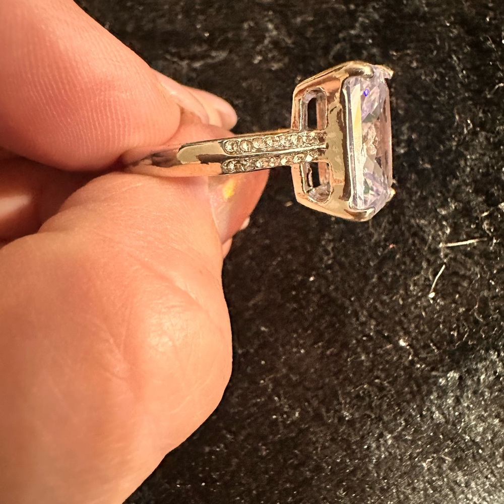 SS Zirconic Square Cut Ring - Picture 3 of 4